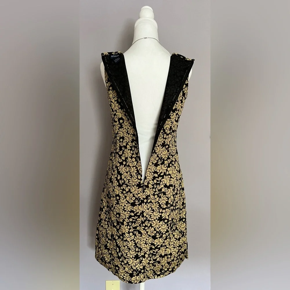 Ann Taylor tan and black 100% cotton sleeveless dress - Picture 4 of 9